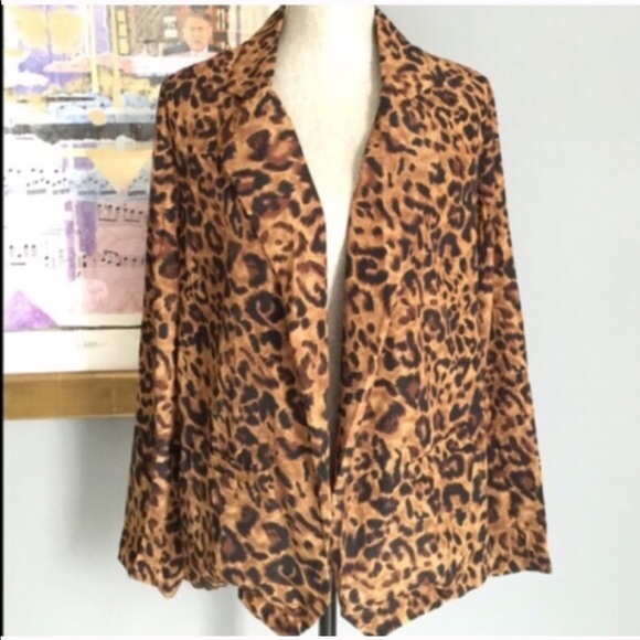 Nikimoto Leopard Print Blazer S M XL - Picture 1 of 3